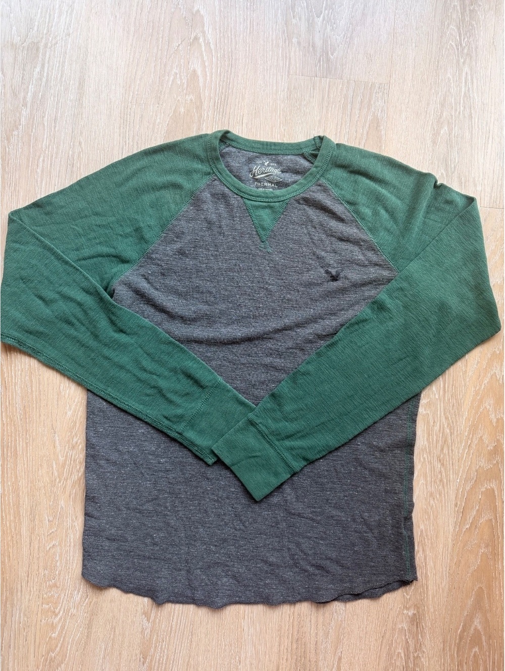 Vintage American Eagle Heritage Thermal Long Sleeve Shirt Size L